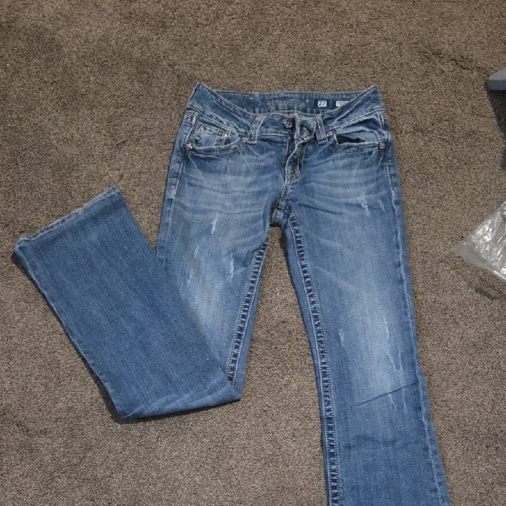 Miss Me Light Blue Straight Leg Jeans